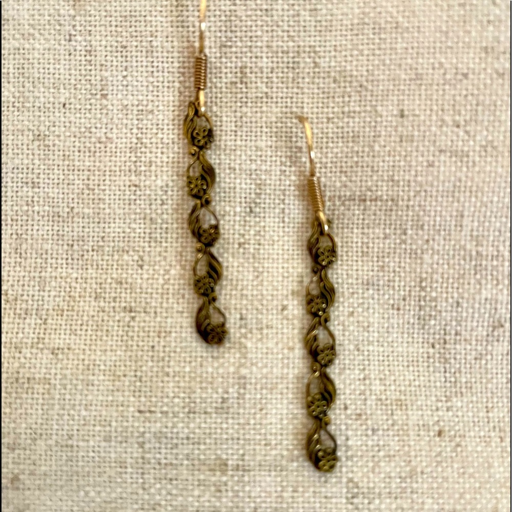 Gold-tone drop earrings